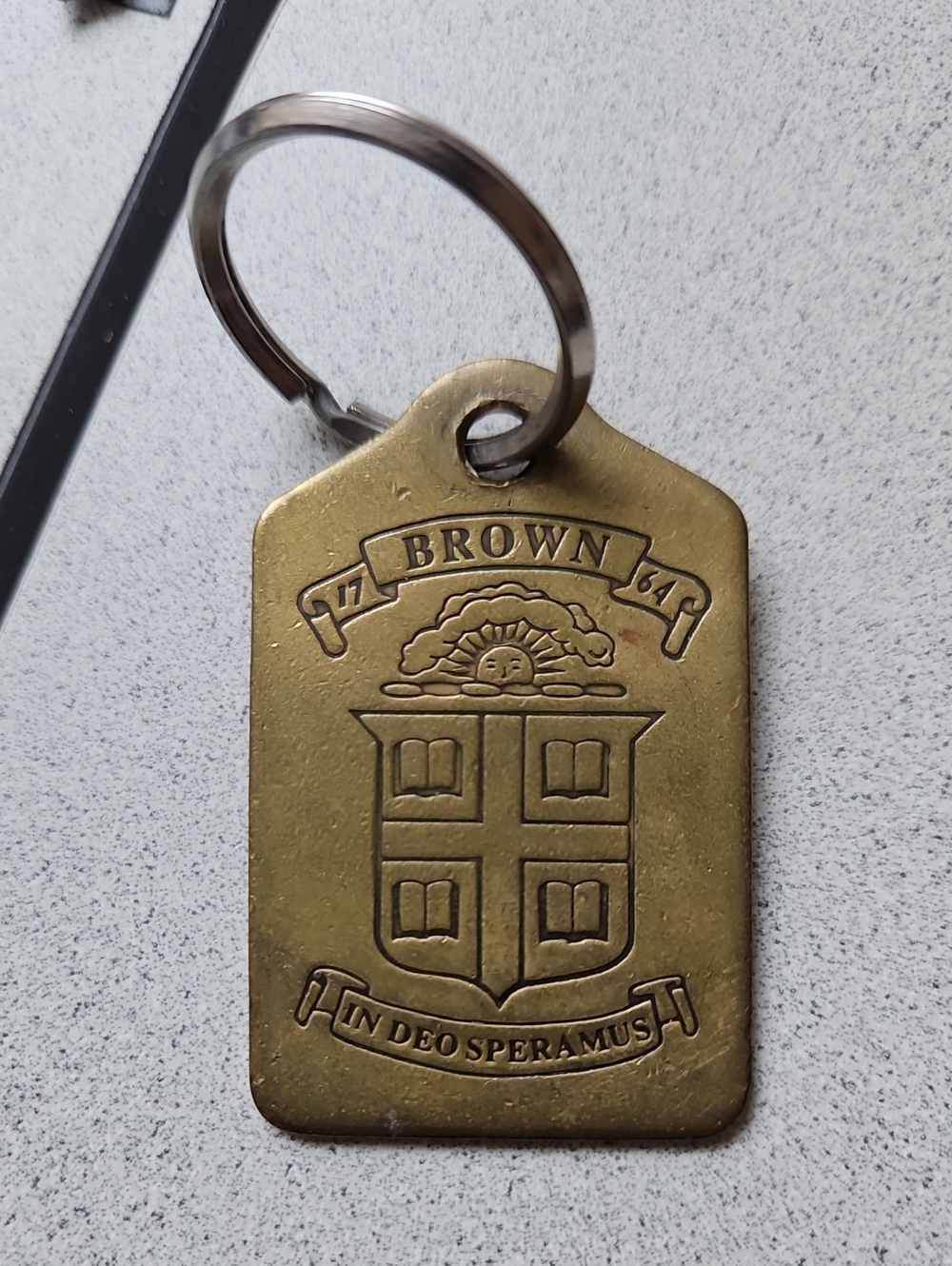 🌺 Brown University Brass Keyring
